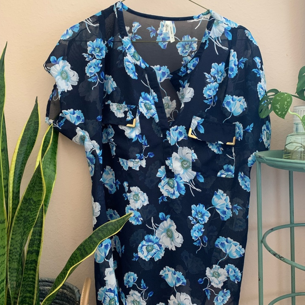 Live4Truth Sheer Floral Blouse
